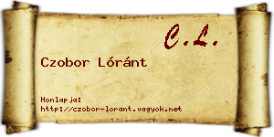 Czobor Lóránt névjegykártya