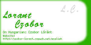 lorant czobor business card