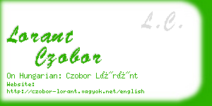 lorant czobor business card